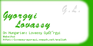 gyorgyi lovassy business card